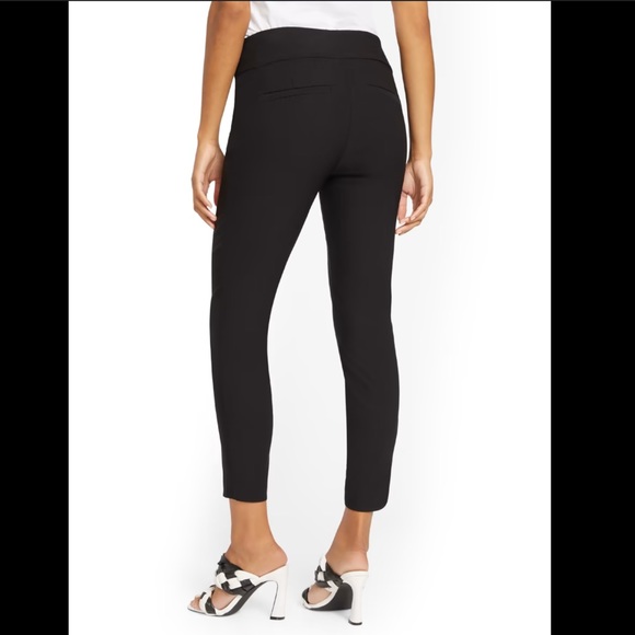 NY&C Whitney Pull On Black Ankle High Waisted Pants - Picture 1 of 6